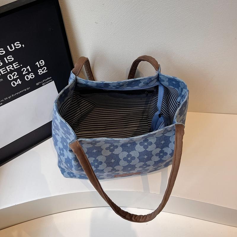 Print Student Shoulder Class Bag Women's Large Capacity Tote Bag