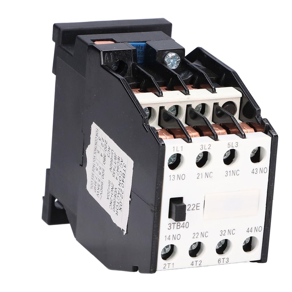 AC Contactor 2NC+2NO DIN Rail for Residential Turn On Off Power Supply 9A 3TB40 50Hz