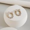Women's Light Luxury Bow Pearl Stud Earrings - Chic, Versatile, and Sweet Oil Drop Design