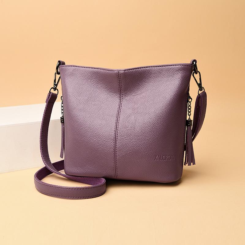 2022 European & American Retro Tassel Soft Leather Crossbody Bag - Casual, Versatile Single Shoulder Handbag for Women
