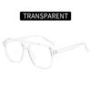 Fashion Transparent Anti Blue Light Double Bridge Computer Glasses Frame Unisex Square Blocking Glasses Optical Spectacle Oculos