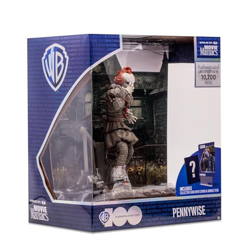 McFarlane Toys - WB 100: Pennywise (It Chapter Two) Movie Maniacs 6-inch Pose Figure