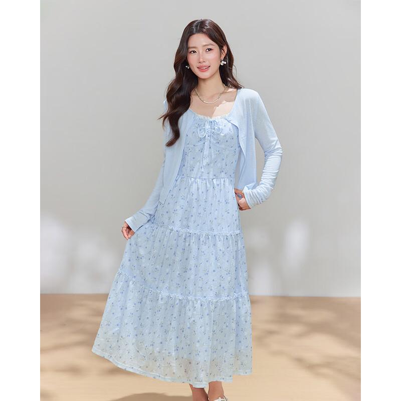 IEFIEF 2026 Autumn Two-Piece Mid-Length Dress Set
