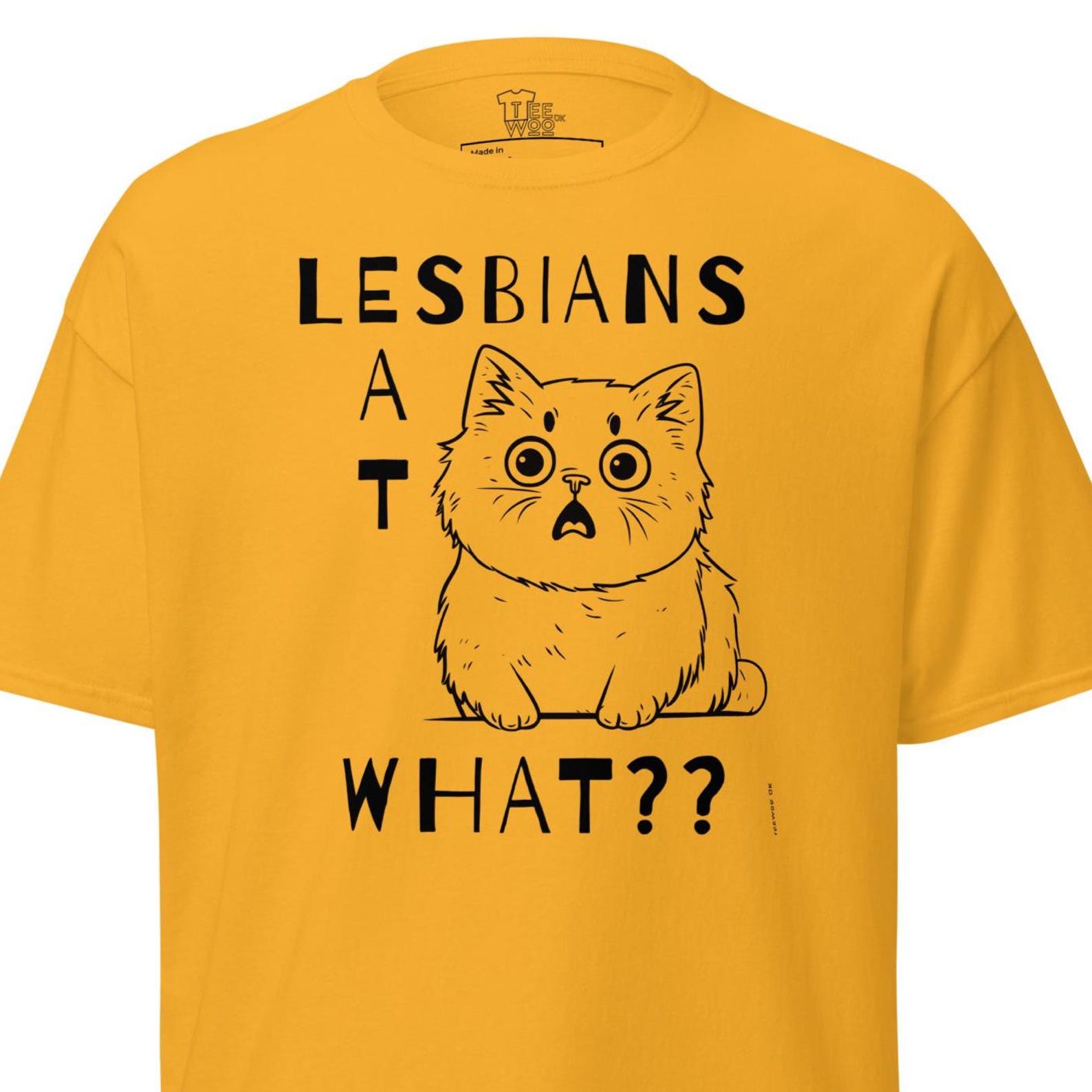 Lesbians Eat What T-Shirt: Funny Cat Graphic Tee 3XL
