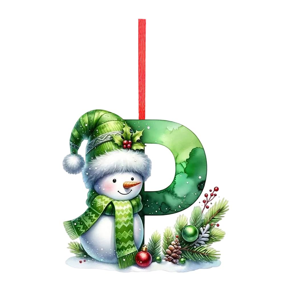 2D Christmas Decoration Pendant Christmas Tree Tag Theme Party Crafts Ornament