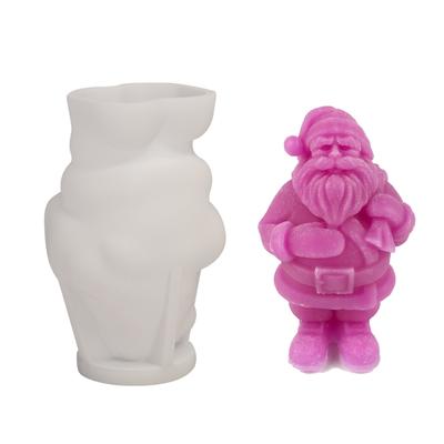 3D Santa Claus Candle Silicone Mold for Handmade Desktop Decor Gypsum Epoxy Resin Aroma Candle Mould for Home Decoration