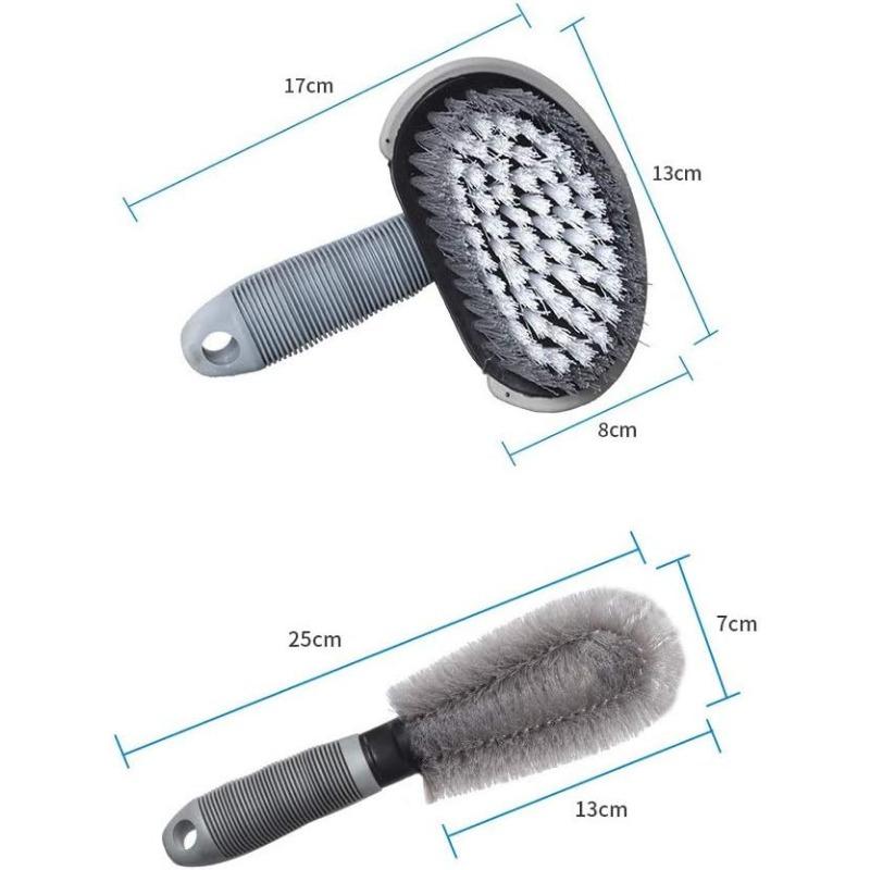T-bend Handle Car Wash Cleaning Brush Car Detailing Wheel Hub Gap Cleaning Tools Nylon Bristle Car Special Tire Brush