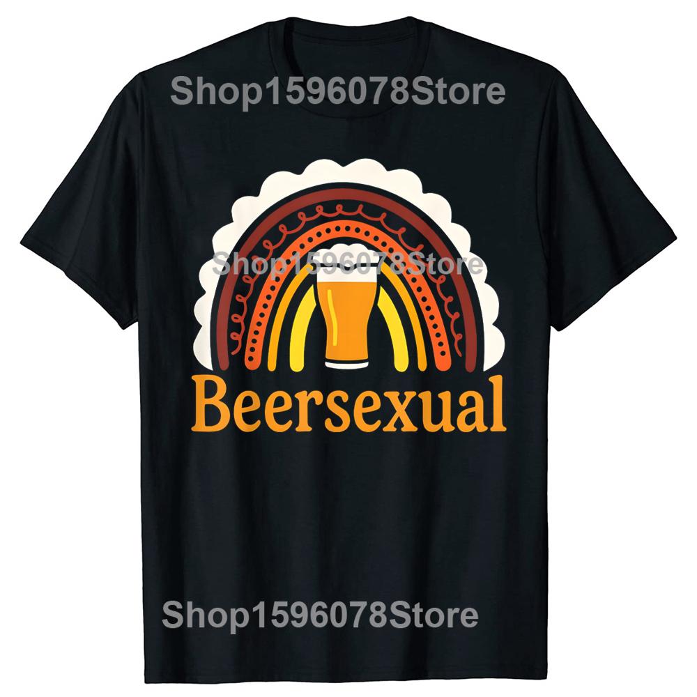 

Im Beersexual Funny Beer Lover Day Bar T Shirts Unisex Humor Streetwear Tee Shirt Short Sleeve Unisex Loose Crewneck Clothing 4XL