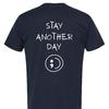 Stay Another Day OG Navy Blue Screen Printed Cotton T-Shirt Menswear Unisex T-Shirt