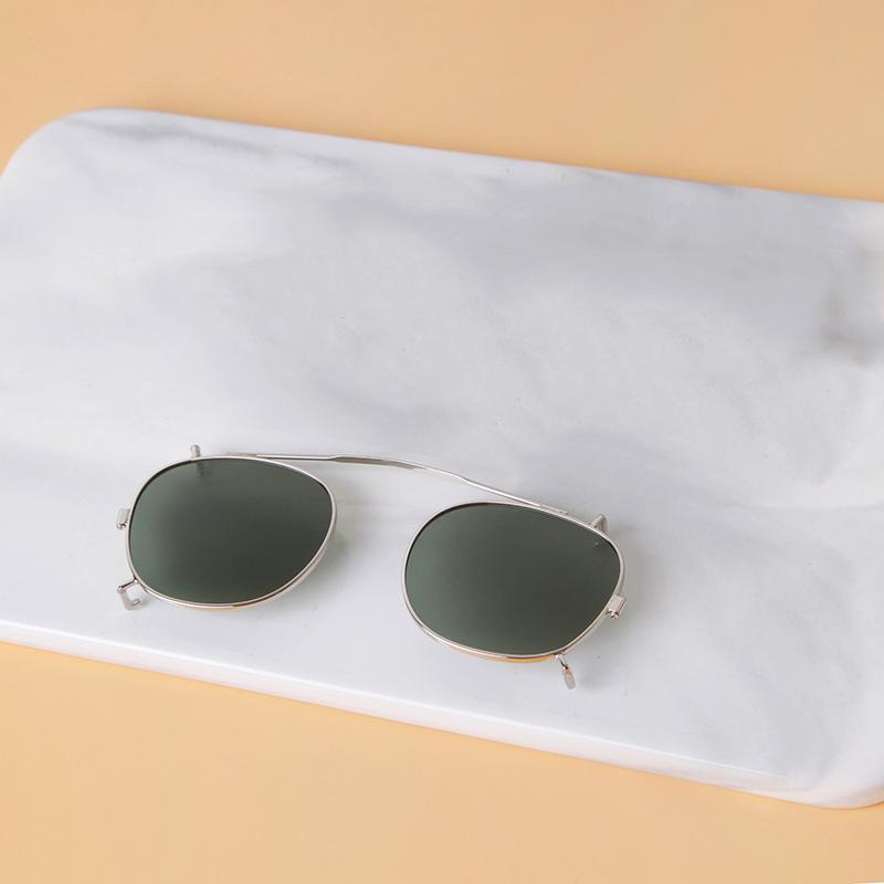 Vintage Rivet Tortoise Small Round Blue Light Glasses Men Women Classic Clip on Sunglasses PS22713