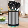1PC Rotatable Stainless Steel Silica Gel Storage Barrel Kitchen Storage Rack Spatula Spoon Tableware Kitchenware Storage