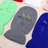Men Women Thermal Knitted Full Face Cover Ski Mask Neck Warmer 3 Hole Balaclavas