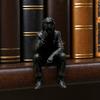 3D Printed Thinker Figurine, Small Upset Clown Shelf Sitter for Living Room Bookshelf Office Desktop Decor