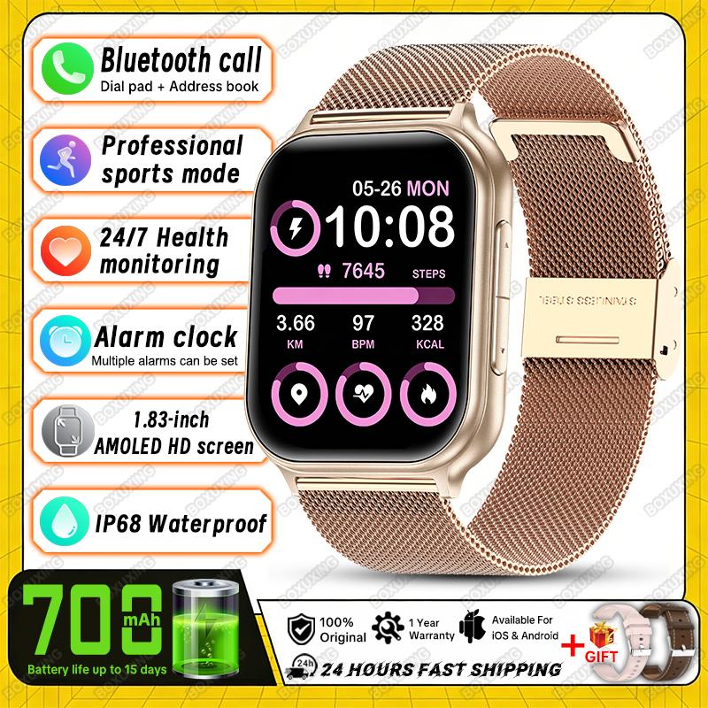 New Bip 6 Pro Sports Smart Watch Men IP68 Waterproof Built-in 24H Heart Rate GPS Track 700 mAh Battery Smart BT Call Watch Women