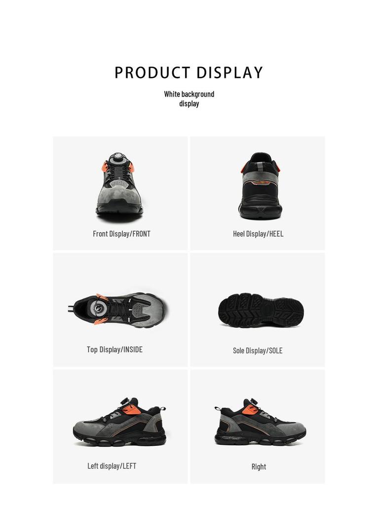 Men's Labor Protection Shoes - Anti-Smash, Anti-Puncture, Soft, Foldable, and Comfortable for Long Hours