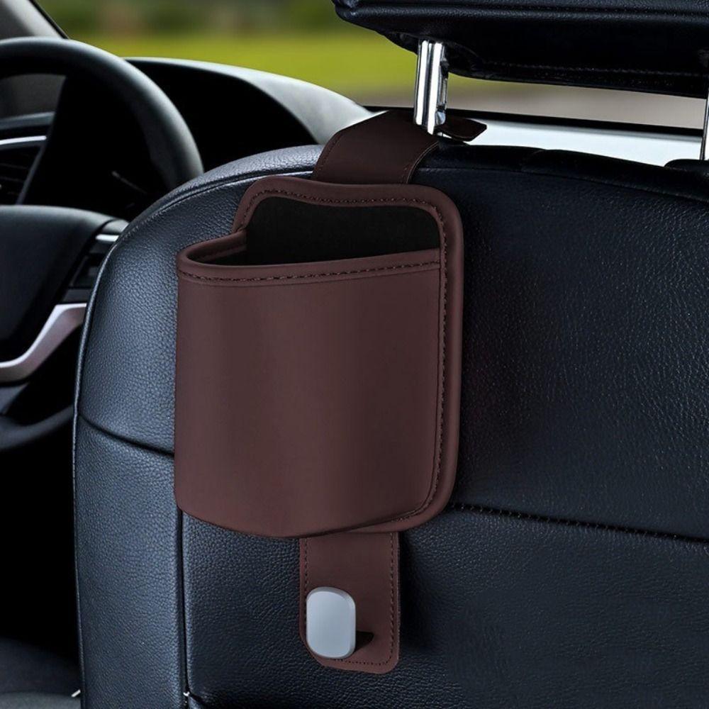 Universal Car Hanging Drink Holder Leather Seat Back Storage Rack Beverage Holder  Car Supplies