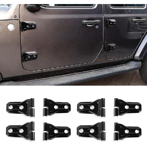 8PCS Door Hinge Cover Trim Accessories For 2018-2024 2025+ Jeep Wrangler JL JLU For -2024 2025+ Jeep Gladiator JT (Purple)