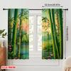 Flat Printing Curtains Chinese Polyester Lotus Landscape Natural Scenery Without Electricity Festive Wall Decor Set Of 2 Made