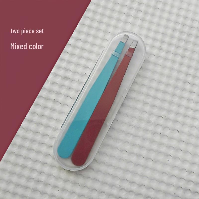 Pink Eyebrow & Eyelash Tweezer Set - 2/3 Piece Trimming Tool Kit.