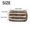 Large Capacity Plush Striped Makeup Bag Vintage Make Up Organizer  Cosmetics Storage