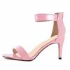 Nové Dámské Sandály Lodičky 9cm Sexy Otevřená špička Vysoké podpatky Přezka Tenký podpatek Letní Pásek ke kotníkům Sandály Společenské šaty Svatební boty bota