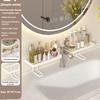 Household Mirror Front Toilet Rack Bathroom Washstand Wall-Mounted Faucet Non-Punching Sink Storage Multifunctional Fashion