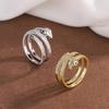 Trendige Schlangen-Wickel-Motiv-Ringe Schicke Legierungs-Schlangenringe Schmuck Einzigartige Ringe Für Frauen, Die Einen Einzigartigen Stil Suchen