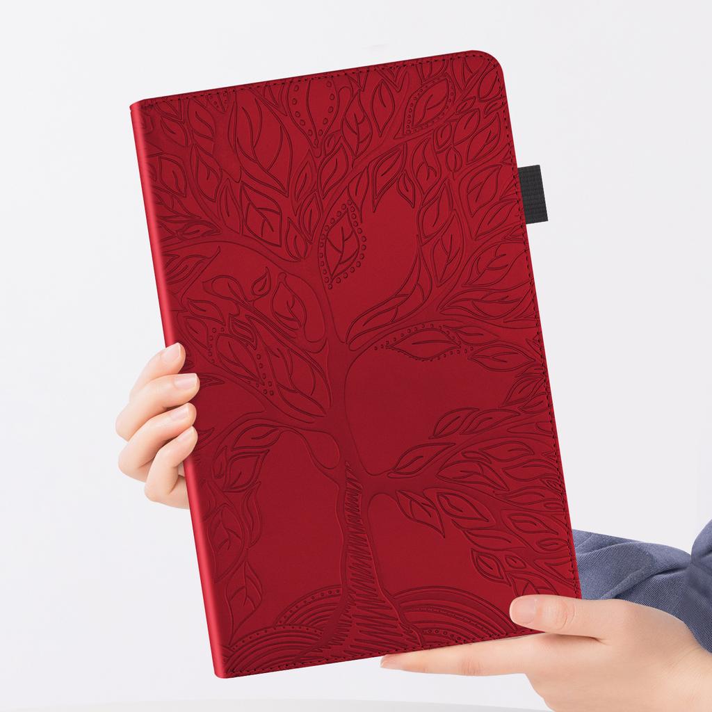 Suitable for Honor V9 tablet leather case, Honor pad X8A Tree of Life embossed card holder protective case X9