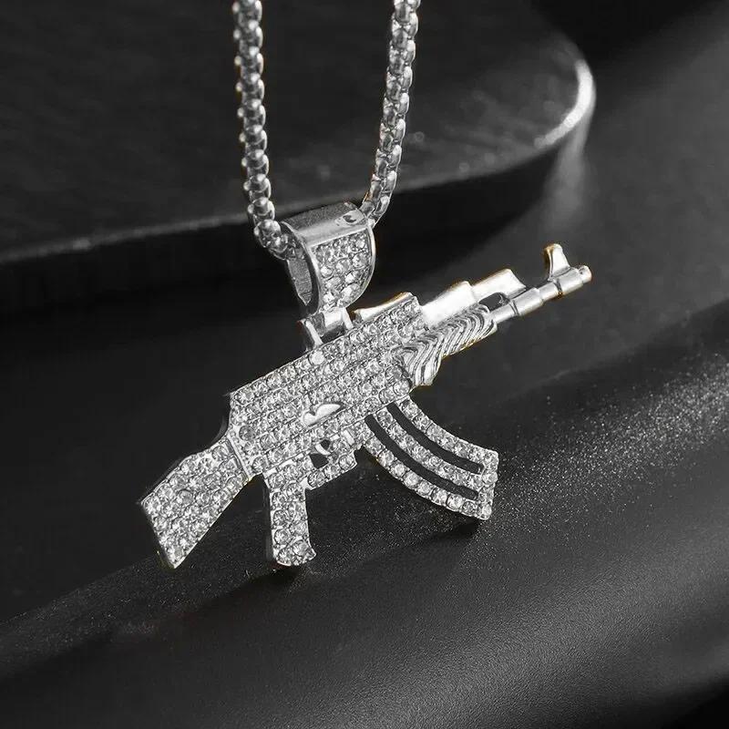 Ice Out Zirkon Höfliche Geste Mittelfinger Halskette Herren Damen Punk Hip Hop Rap Rock Party Schmuck Geschenk