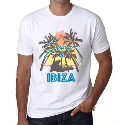 Ανδρικό Vintage T-Shirt Γραφικό T-Shirt Καλοκαίρι Τρίγωνο Ίμπιζα Λευκό