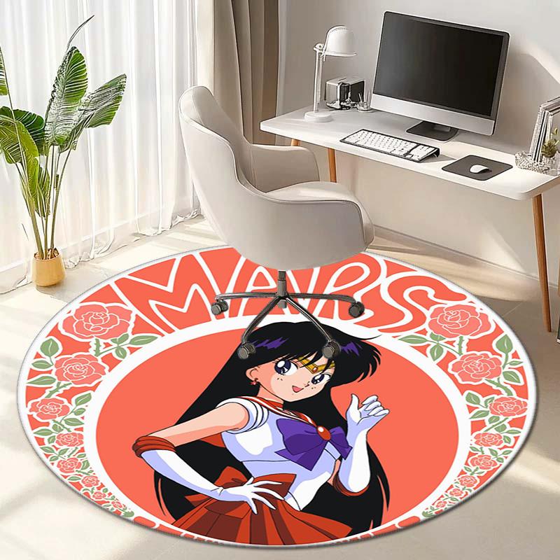 Cute Cartoon Theme Sailor Moon Tsukino Usagi Cartoon Rug Multifunctional Household Anti-slip Decorative Door Mat, Outdoor Floor Mat, and Carpet Q12