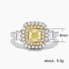 New Vintage Wedding Ring with Yellow Cubic Zircon Elegant Engagement Claddagh Ring with Micro Paved Thick Ring