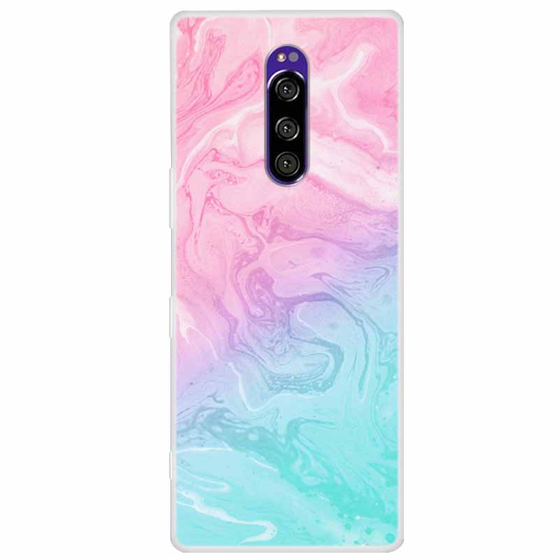 Funda de Silicona Suave para Sony Xperia 1 Funda Moda Transparente Fundas de Teléfono Tigre para Sony Xperia1 XZ4 SO-03L SOV40 J8110 Coque Parachoques