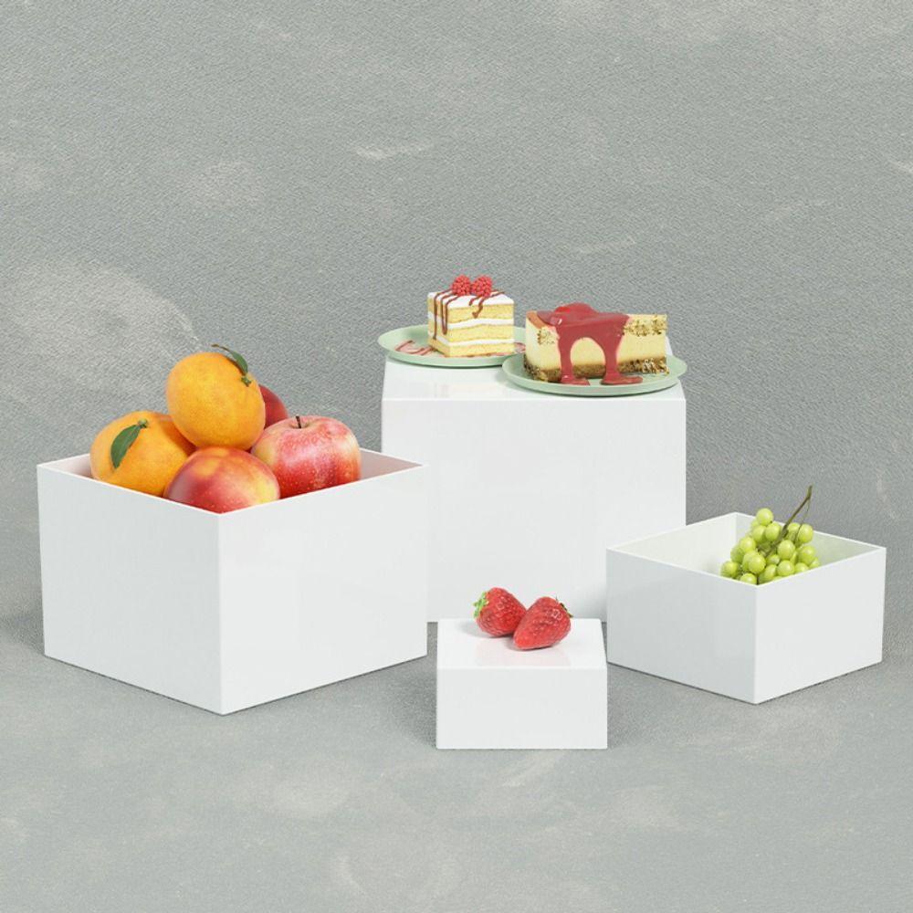 Stackable Acrylic Display Cube Square Shape Dessert Display Stand Buffet Decorating Box  Jewelry