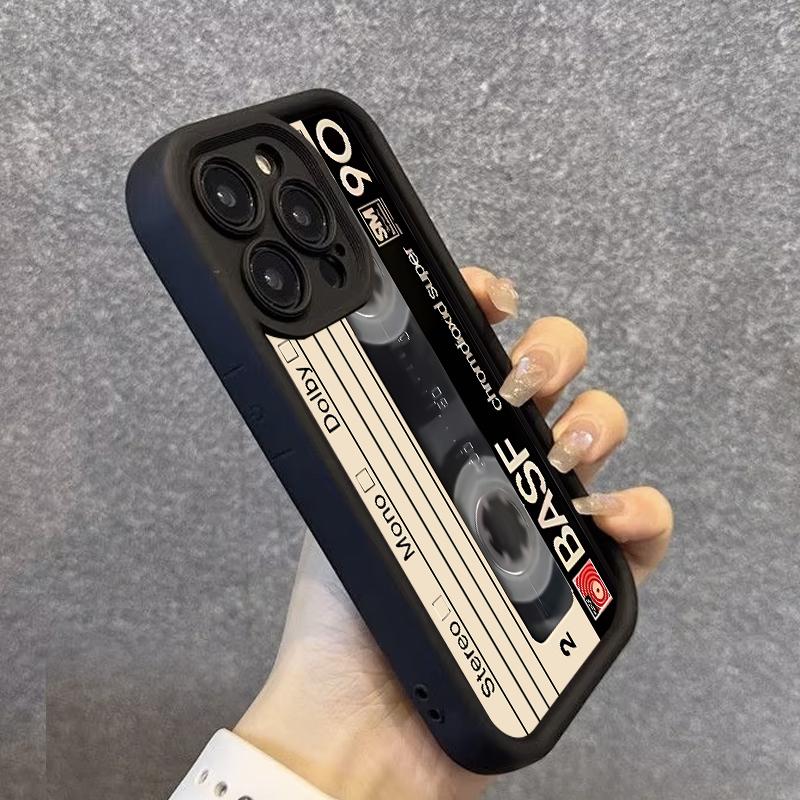 Tape Print Handyhülle für iPhone Air 16e 17 16 15 14 Pro Max 13 12 Pro 15 16 14 Plus Stoßfestes Silikon Weiche TPU-Hülle