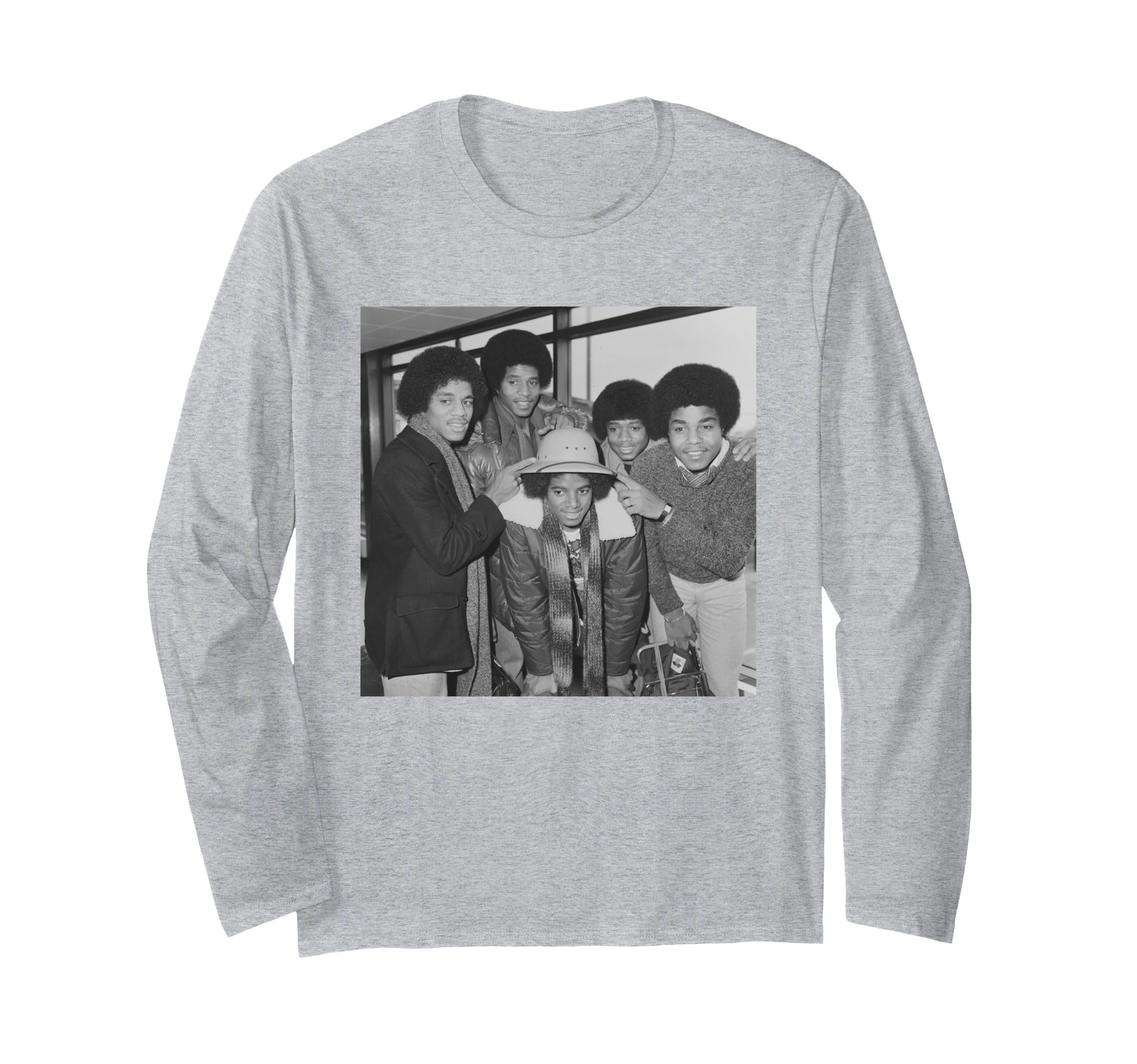 

The Jackson 5 Arrive For UK Tour Michael Jackson 1979 Long Sleeve T-Shirt