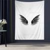 Black White Angel Wings Mandala Tapestry Bohemian Hippie Wall Hanging Gift for Bedroom Living Room Nature Art Lovers