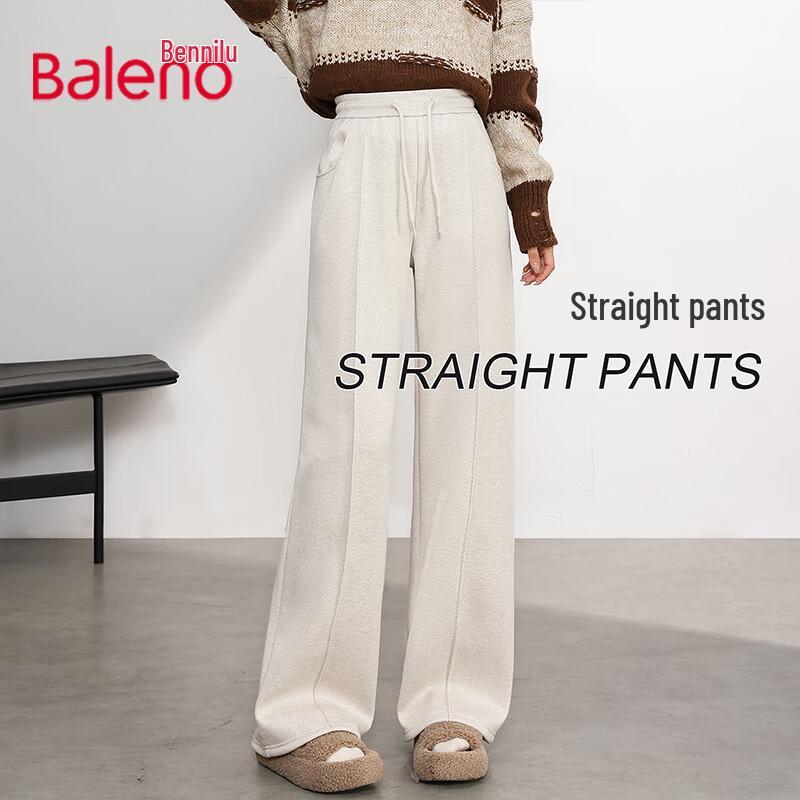 Baleno Women's High-Waist Straight-Leg Casual Pants