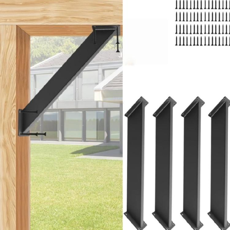 2Pcs Heavy Duty Gazebo Support Rod Garden Pergolas Support Connectors Bracket Hardware 45 Degree Angles Support Brackets