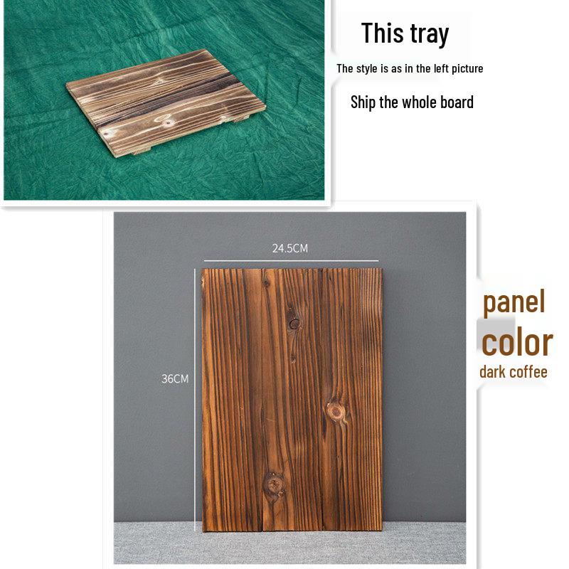 Vintage Fotorekvisita och Matdisplay i Massivt Trä