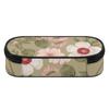 Pen Case Wear Resistant Polyester High Capacity Zipper Closure with Mesh Pocket Removable Divider and Pen Slots for Classroom Use