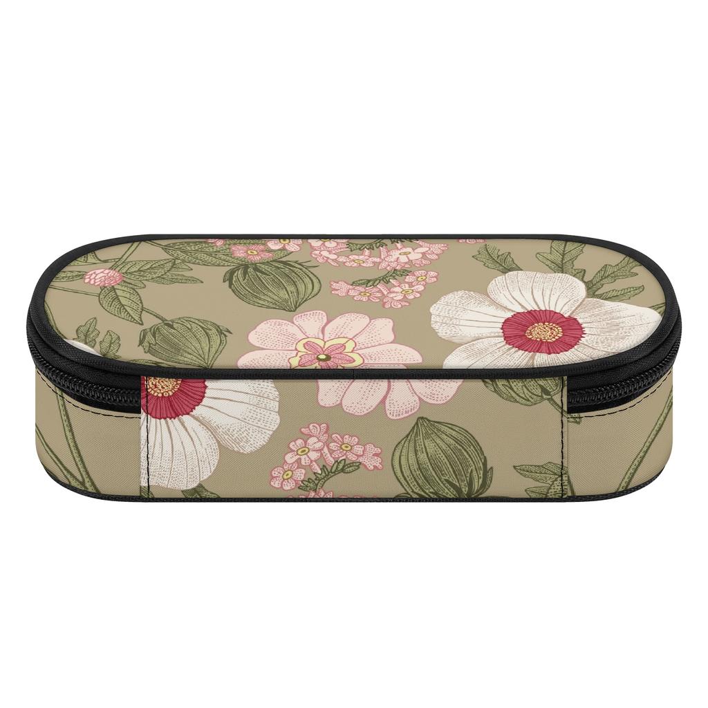 Pen Case Wear Resistant Polyester High Capacity Zipper Closure with Mesh Pocket Removable Divider and Pen Slots for Classroom Use