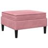 Storage Ottoman Sofa in Pink Velvet
