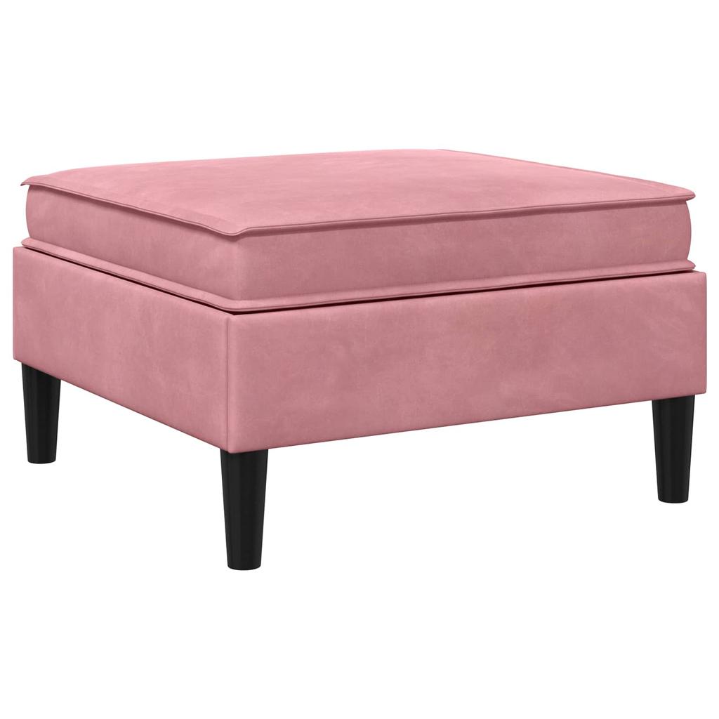 Storage Ottoman Sofa in Pink Velvet