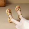 Sandalen 2026 Zomer Nieuw Open Teen Ronde Neus Dames Sandalen Dames Grove Hak Casual Dames Schoenen