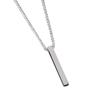 Engraved Stainless Steel Cubic Pillar Necklace – Festival Gift with Laser Color Printing