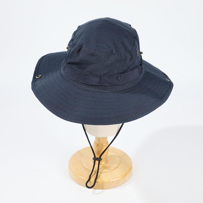 Outdoor tourism UV protection Mountaineering fisherman hat Leisure jungle round-brimmed hat Cycling breathable fishing sun protection hat