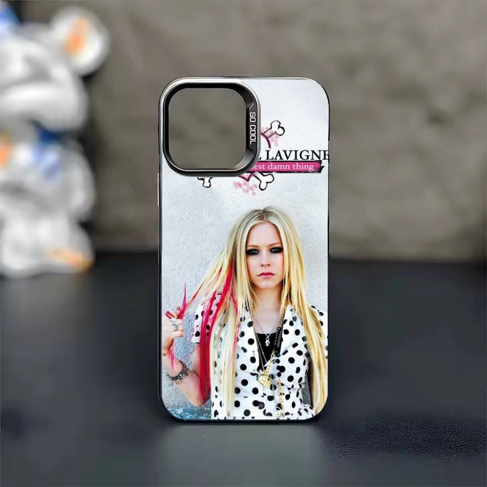 Star Singer Avril Lavigne Phone Case For iPhone 17 16 15 14 13 12 11 Pro Max Plus Silver candy Matte Cover