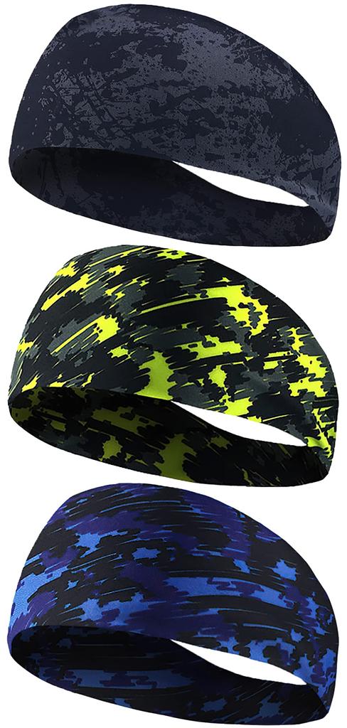 Men's Sports Headband, UPF 50+ Certified, High Efficiency Sweat Absorption, Skin-Friendly, High Elasticity, Quick Dry, Antibacterial, Odor Control,