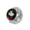 Disney Mickey Flip Cover LookTime Mini Ring Watch Cute Cartoon Simple Couple Creative Keeping Ring